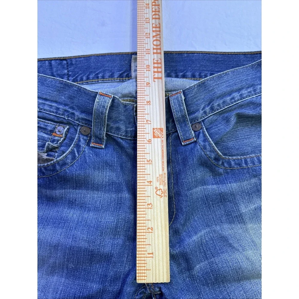 True Religion Jeans Mens 32  Relaxed Straight Leg Flap Pockets  CAMO LOGO Rare